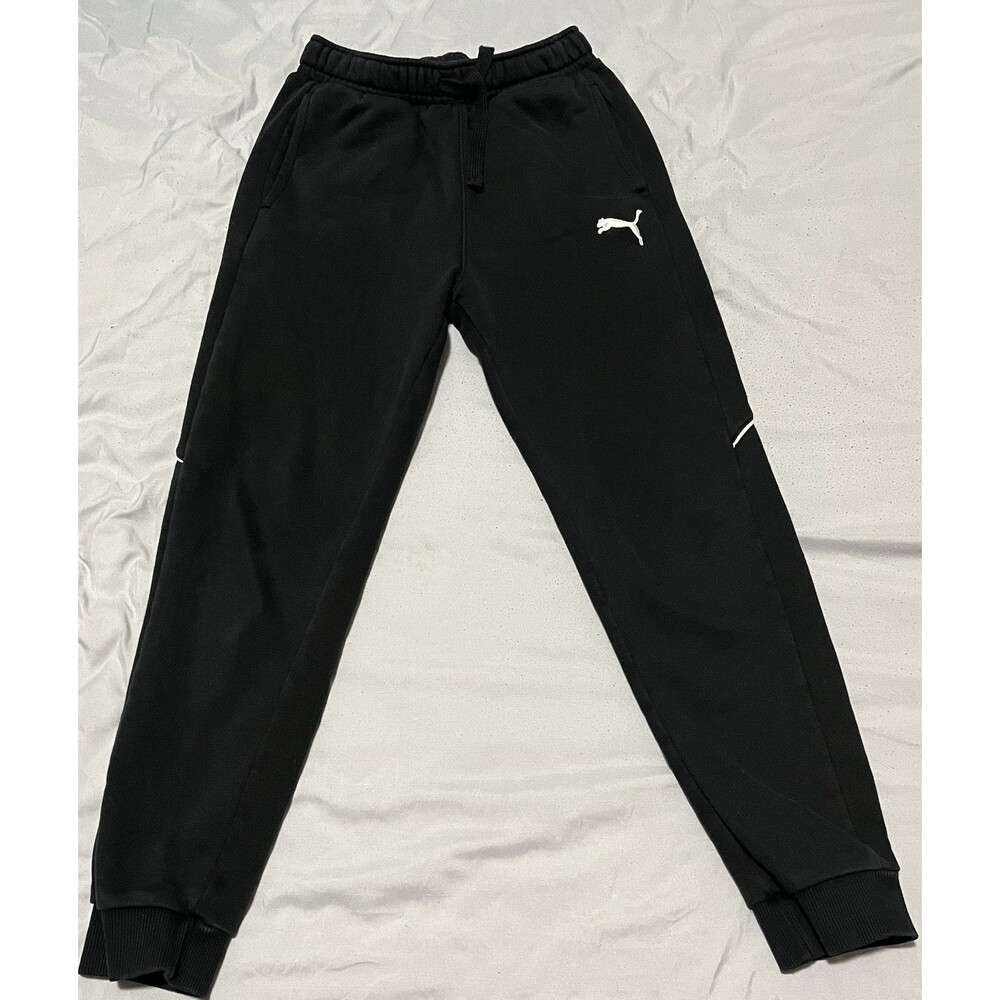 Boys Black PUMA athletic joggers/training pants Size L